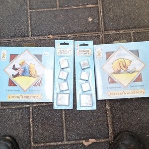 COPY - 4 packs Winnie the Pooh rubber stamps, All new in boxes